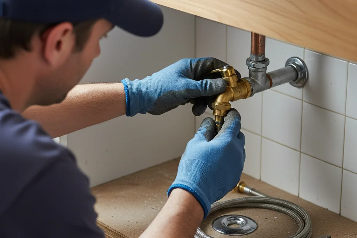 Shutoff valve and fitting work during Burst Pipe Repair in Clinton Corners